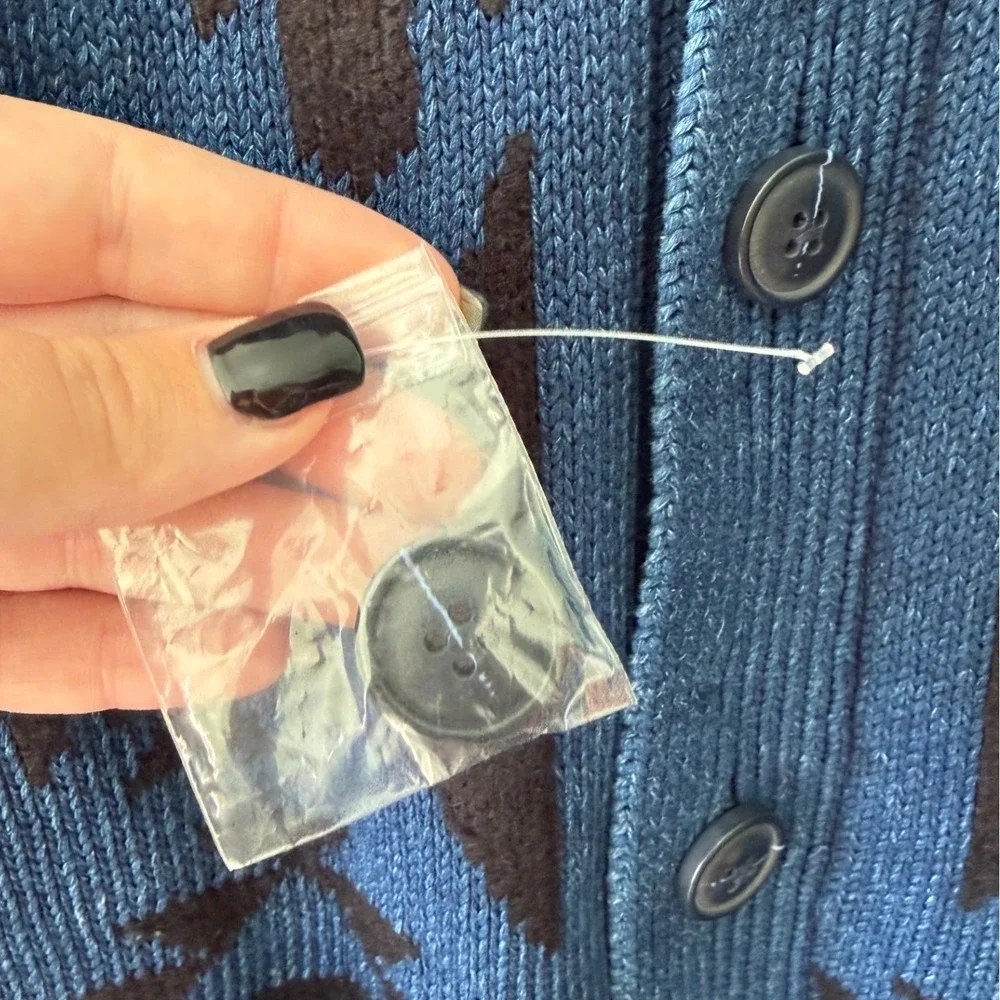 Lucky Brand x Yellowstone sz L Heavy Warm Button Front Knit Sweater Southwestern