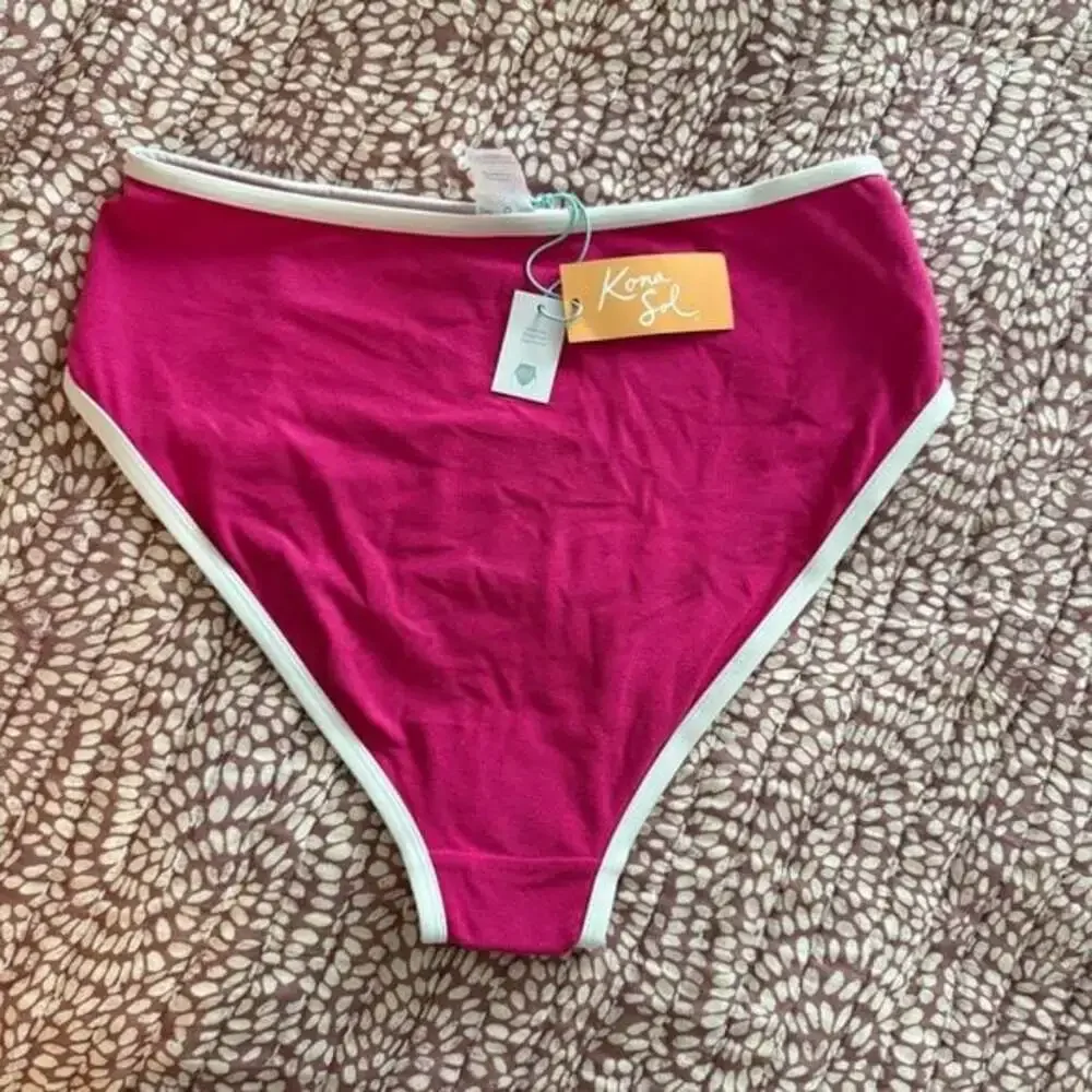 Kona Sol pink bottoms bikini