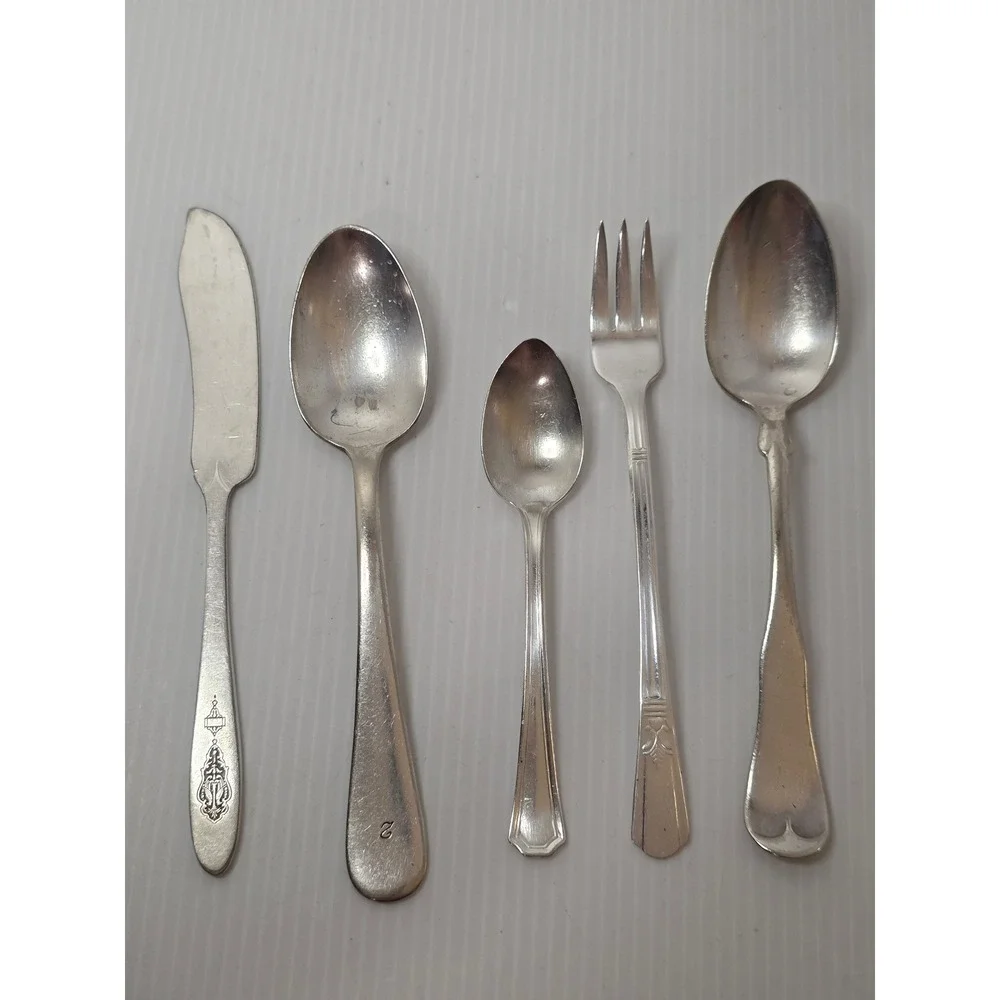 Vintage Silverplate Flatware Lot‎ 5 Community Plate NCO EPNS Victor S Co Mixed