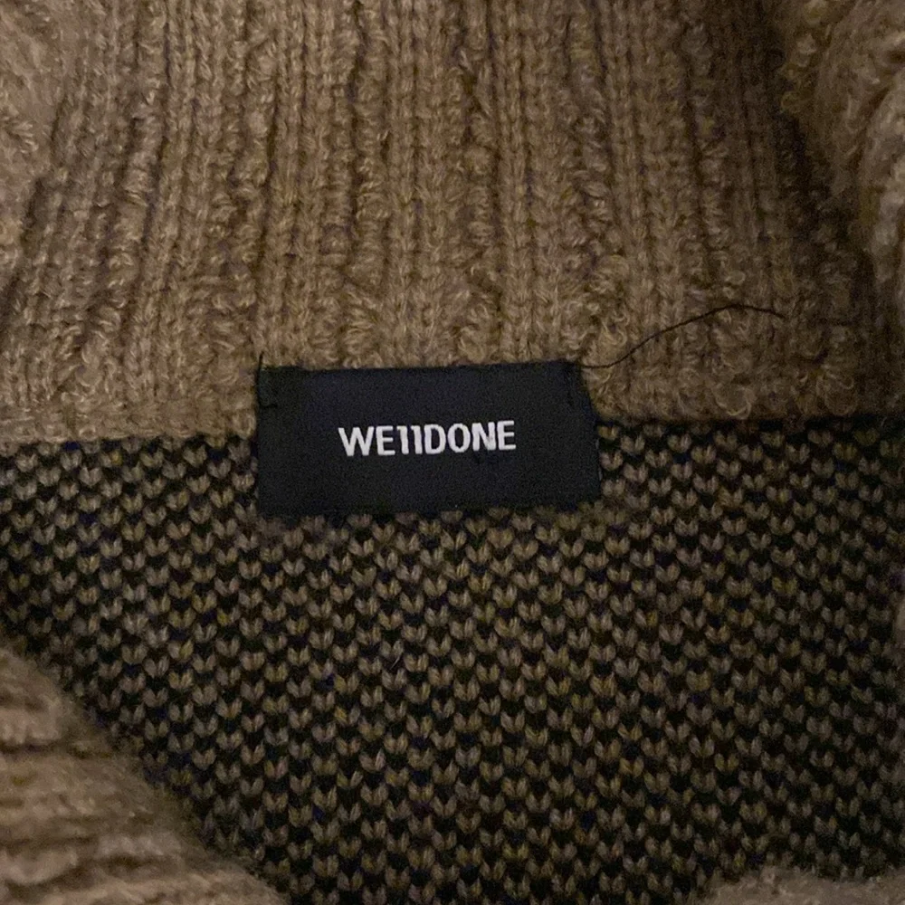 WE11DONE SQUARE LOGO PILE KNIT‎ JUMPER SWEATER