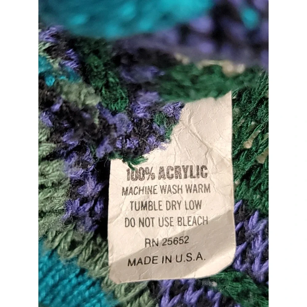 Protegé Sweater Men Large Purple 3D Knit Textured Classic Fit Crew Neck Pullover