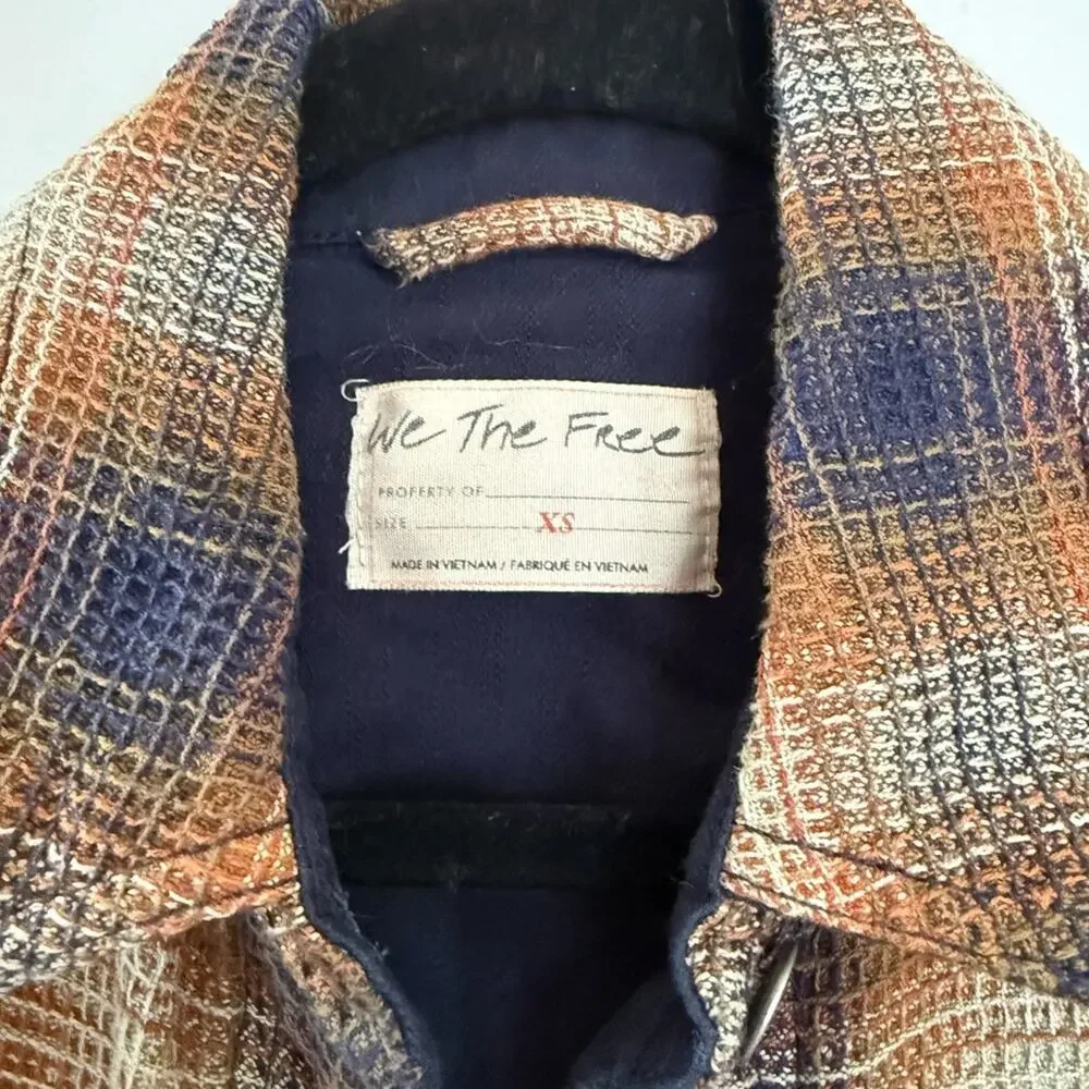 Free People Anneli Plaid Shirt Jacket