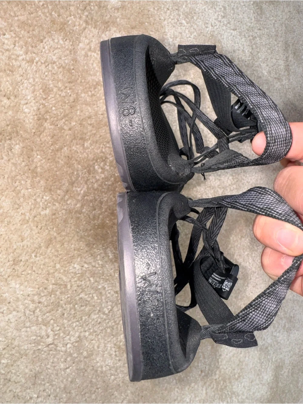 Chaco Women's Black/Gray Strappy Sandals