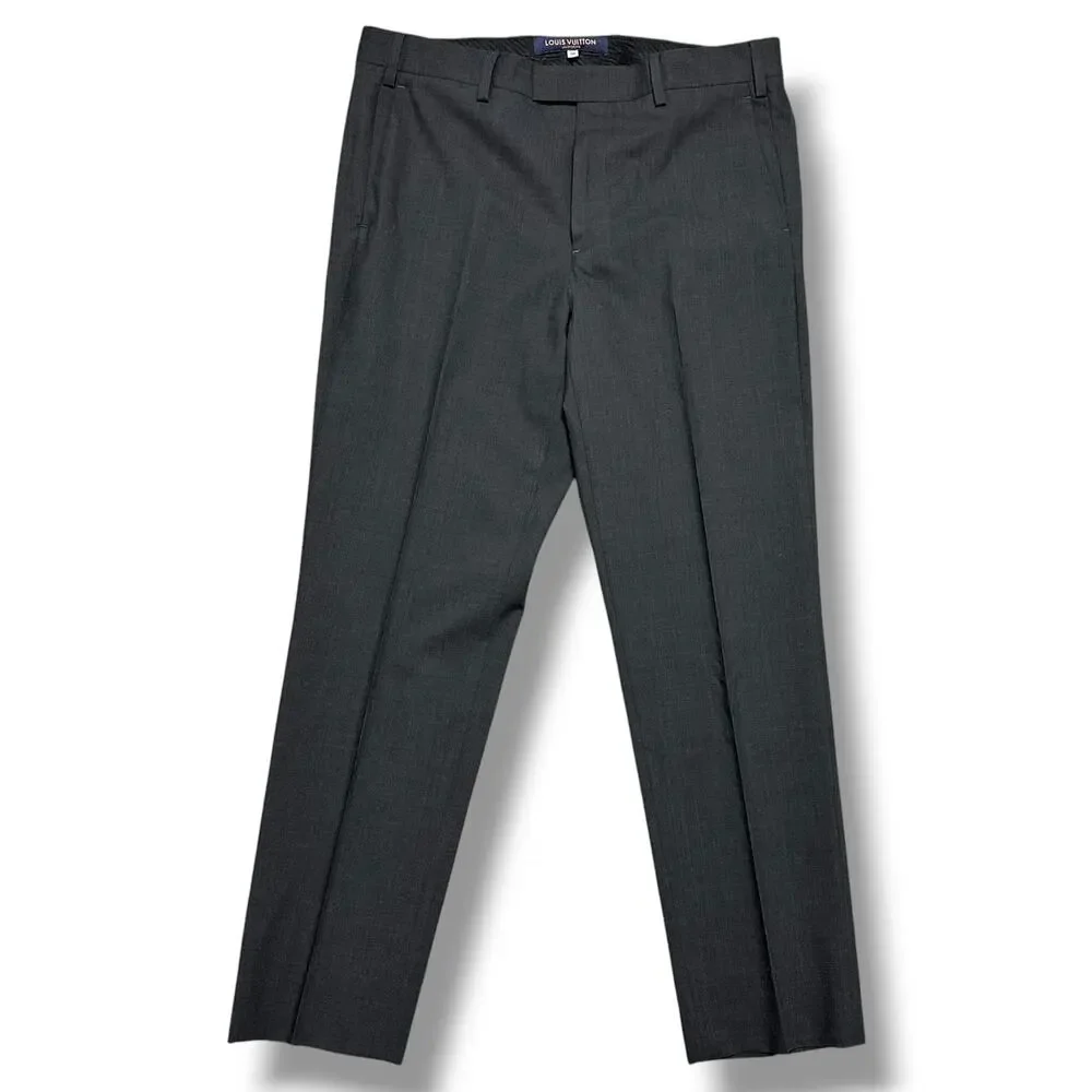 Louis Vuitton Uniforms Gray Wool Dress Pants Trousers Flat Front Sz 50 US 36x29