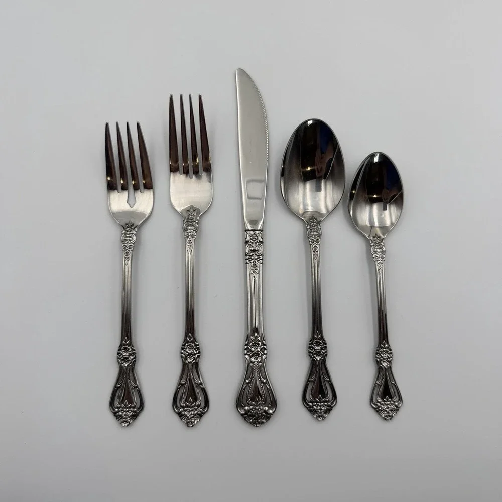 VALENTINE Stainless Flatware Rogers by Stanley Roberts 44‎ Piece Service For 8