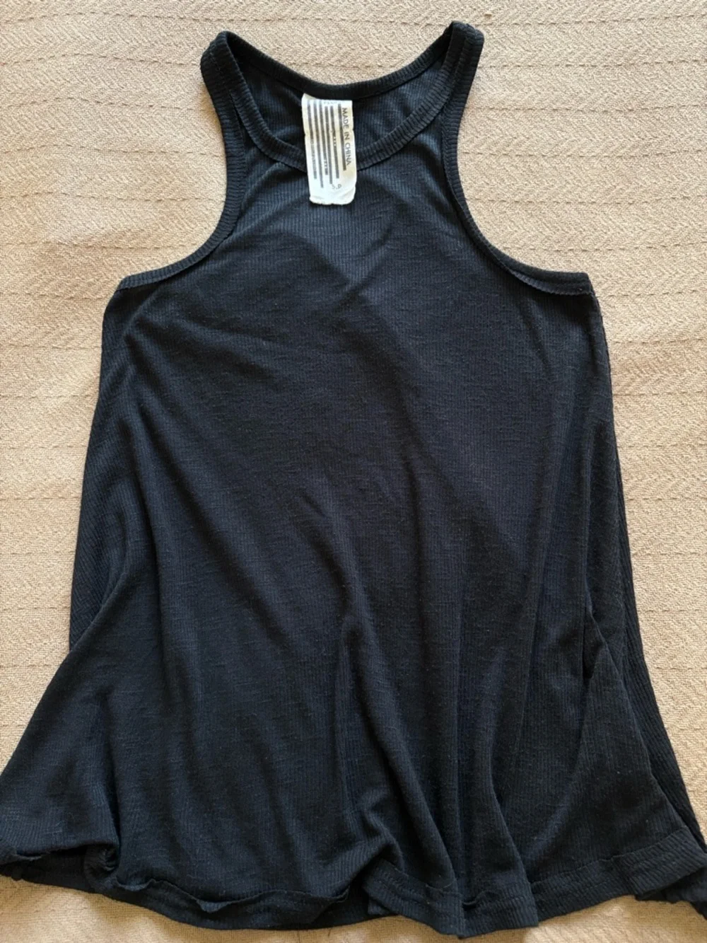 Free People Ribbed Tank Tops in Olive and Black - Knot Front