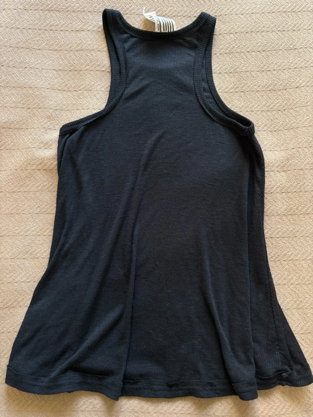 Free People Ribbed Tank Tops in Olive and Black - Knot Front