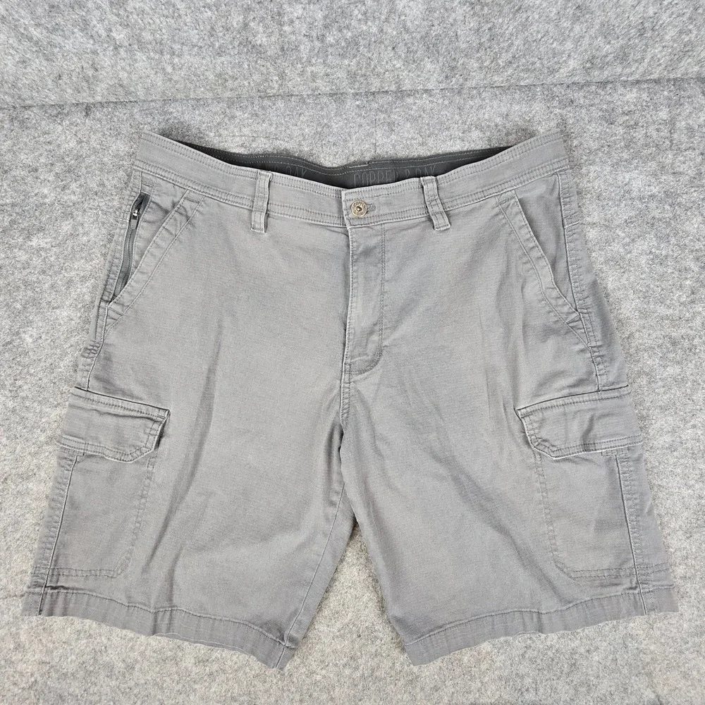 Copper & Oak Supply Co Mens Gray Cargo Shorts Size 36 Cotton‎ Stretch Utility
