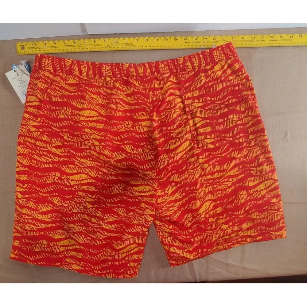 PSYCHO‎ BUNNY FOLEY NEW MEN'S SWIM SHORTS SIZE XXXL Neon Orange