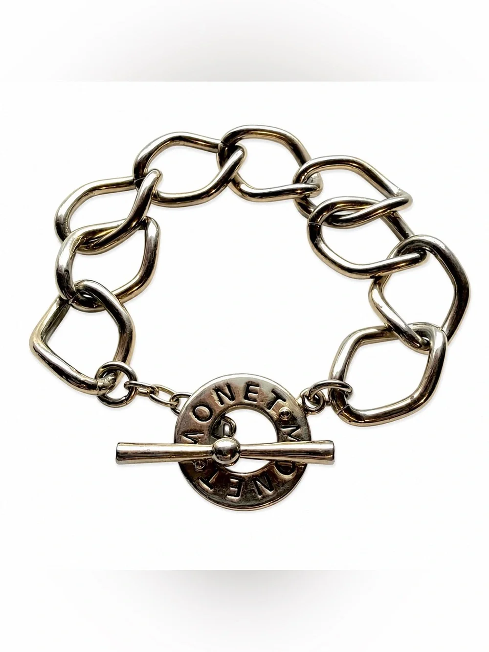 Monet Gold-Tone Chunky Link Toggle Bracelet