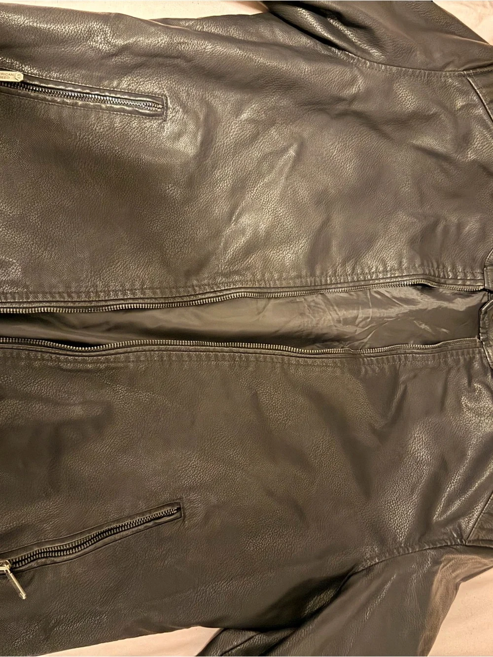 Classic Men's Black Leather Jacket - Stylish Zip Front