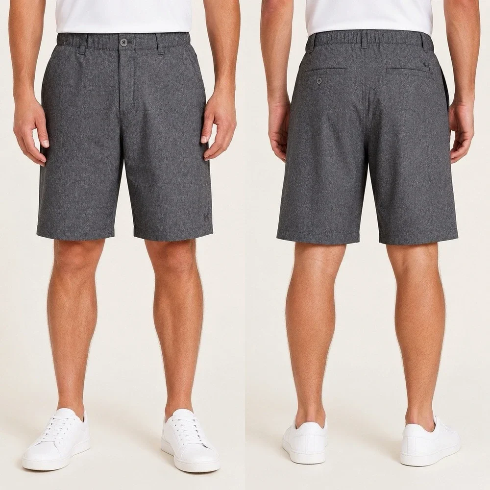 Under Armour Shorts Mens Match Play Golf 34 Gray preppy, athleisure active wear