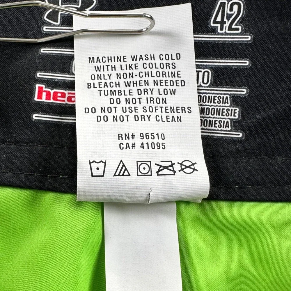 Under Armour Mens 42 Heat Gear‎ Board Shorts Lime Green Geometric Triangle Swim