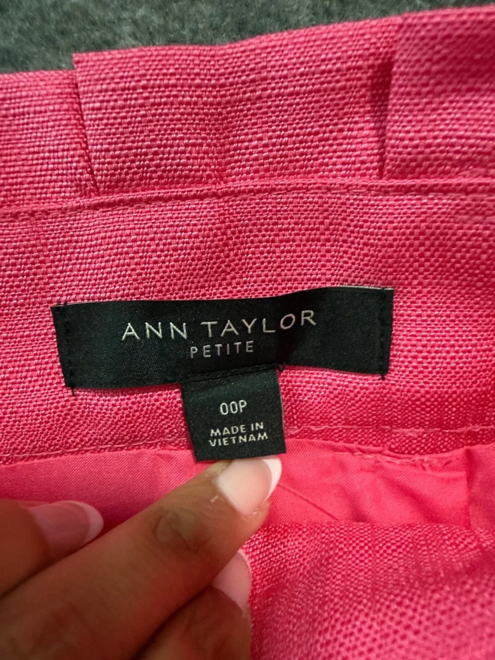 Ann Taylor Paperbag Belted Front Slit Pencil Skirt Pink Charm Size 00 Barbiecore