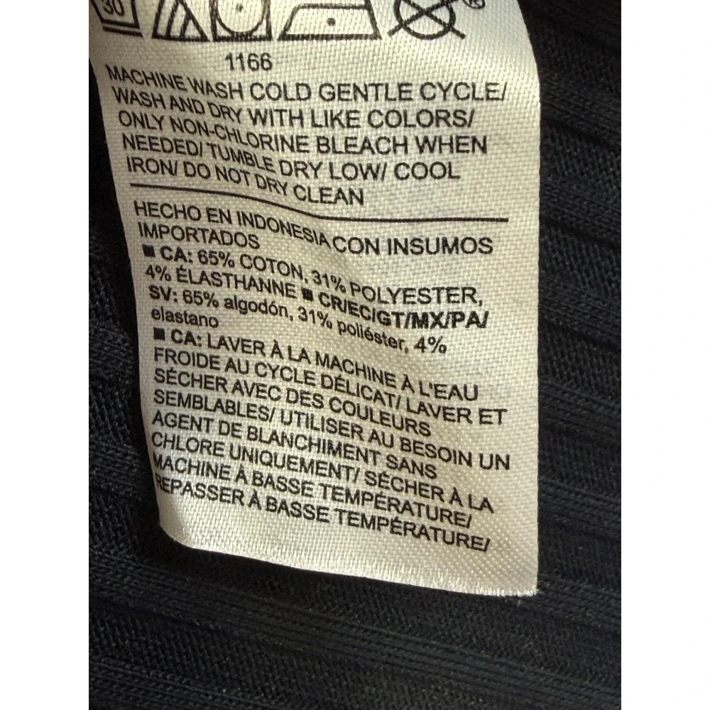 Old Navy Straight &‎ Pencil Fitted Ribbed Knit Midi Skirt Womens S Black Stretch