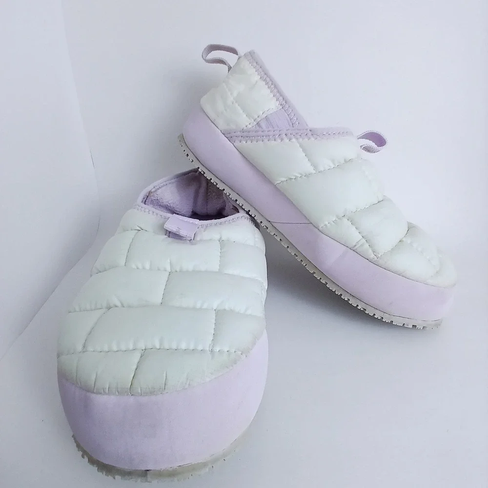 The North Face Thermoball Traction Mule II Kids 1 White Lavender Cabin Outdoor