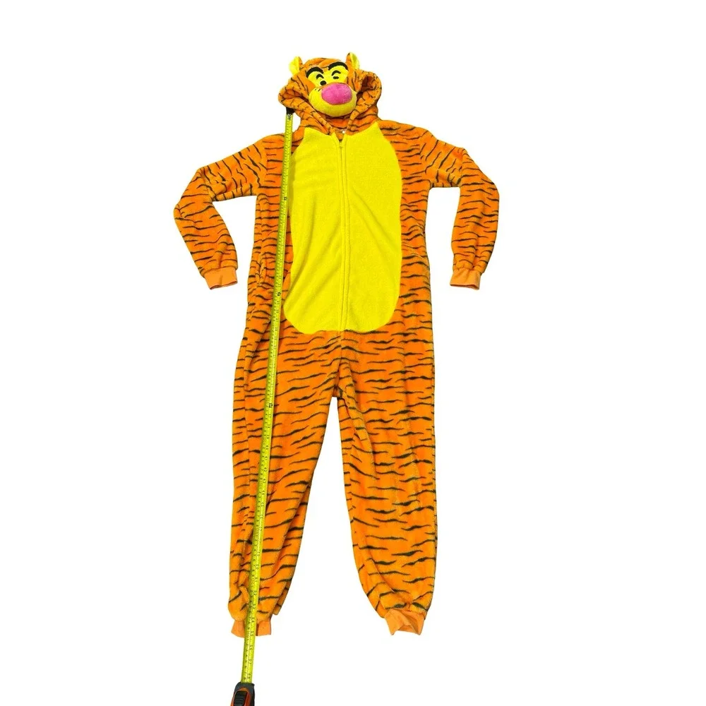 Disney Tigger Character Fleece Union Suit Pajamas Orange Small Halloween cozy