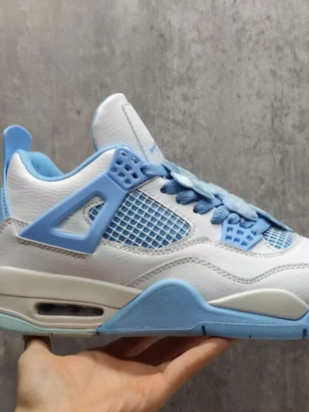 Jordan Women's White and Blue Trainers