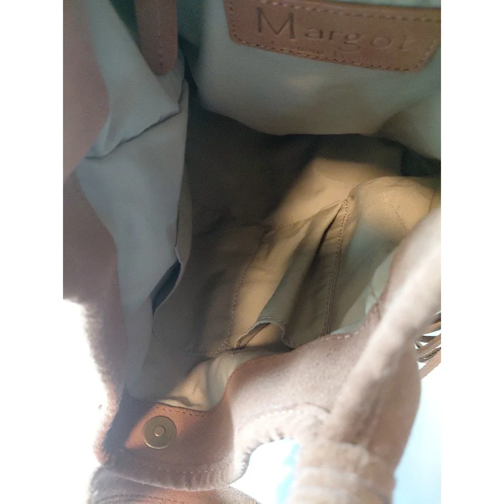 Margot Guanine Leather Crossbody Bag Brown Bill Tassel Boho Y2k LagenLook‎