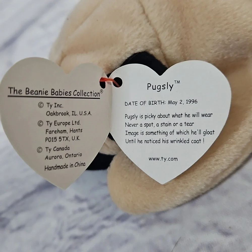 Ty beanie baby Pugsly the pug