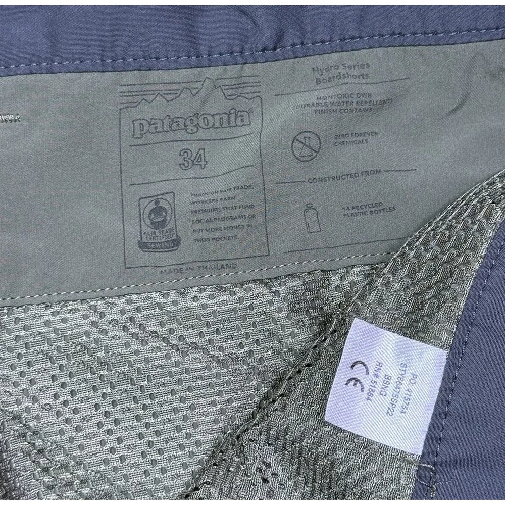 Patagonia Hydro Series Boardshorts Mens 34 Olive Stretch Surf Swim Shorts