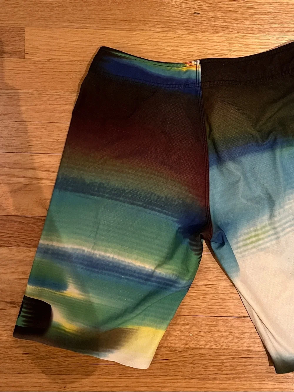 Oakley Men's Green and Blue Gradient Swim Board Shorts