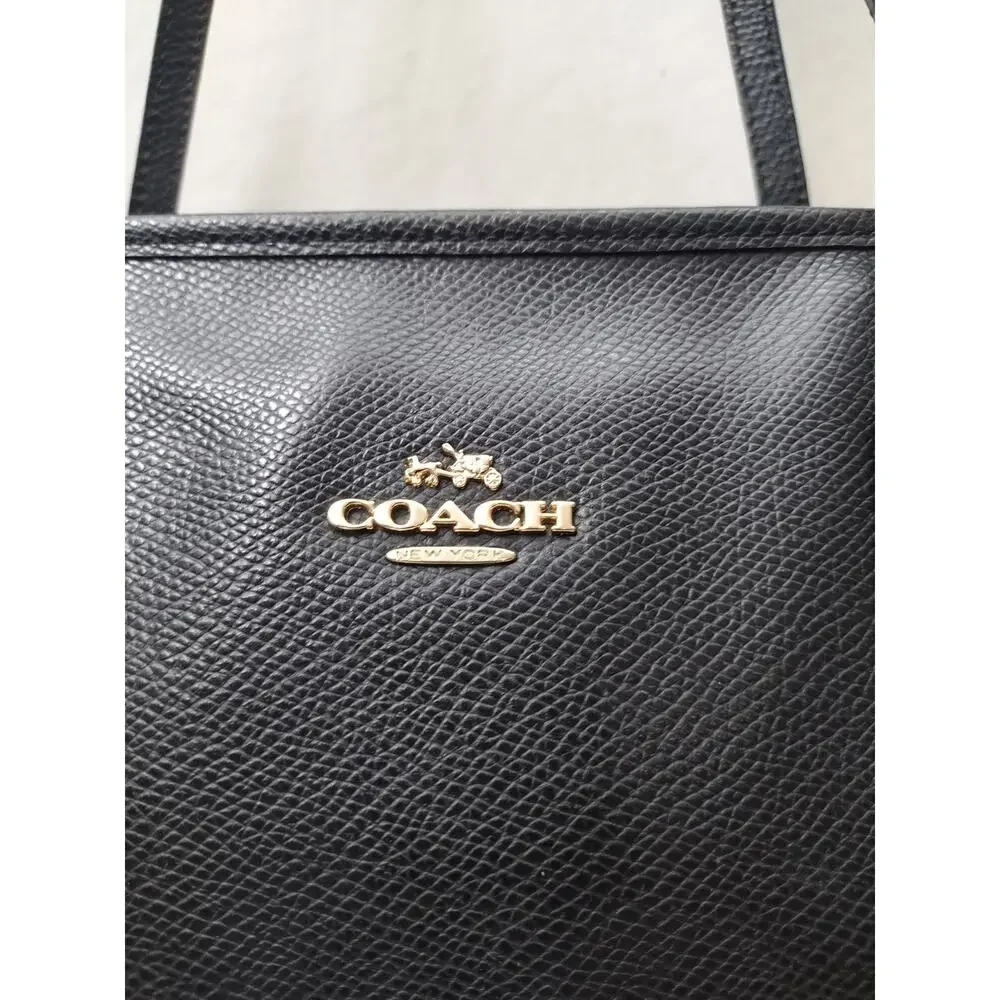 Coach black leather
