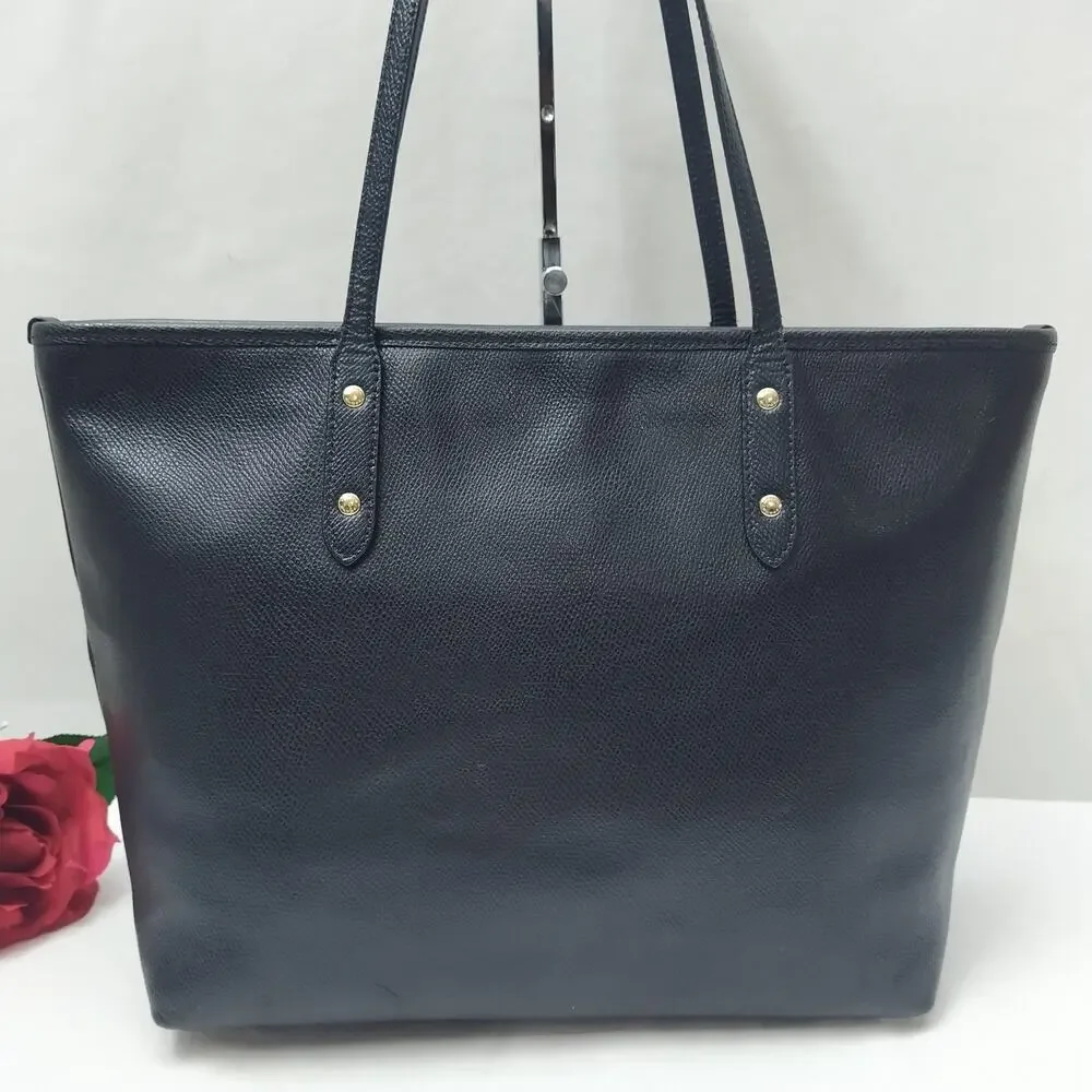 Coach black leather