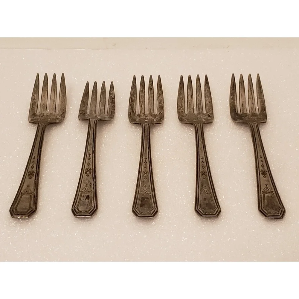 Monroe Silver‎ Co Lot Of 5 Salad Forks Vtg Company Pattern