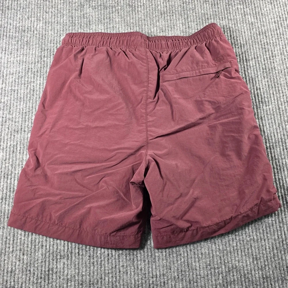 American Eagle‎ Mens Small Maroon Nylon Mesh Lined Swim Athletic Shorts Burgundy