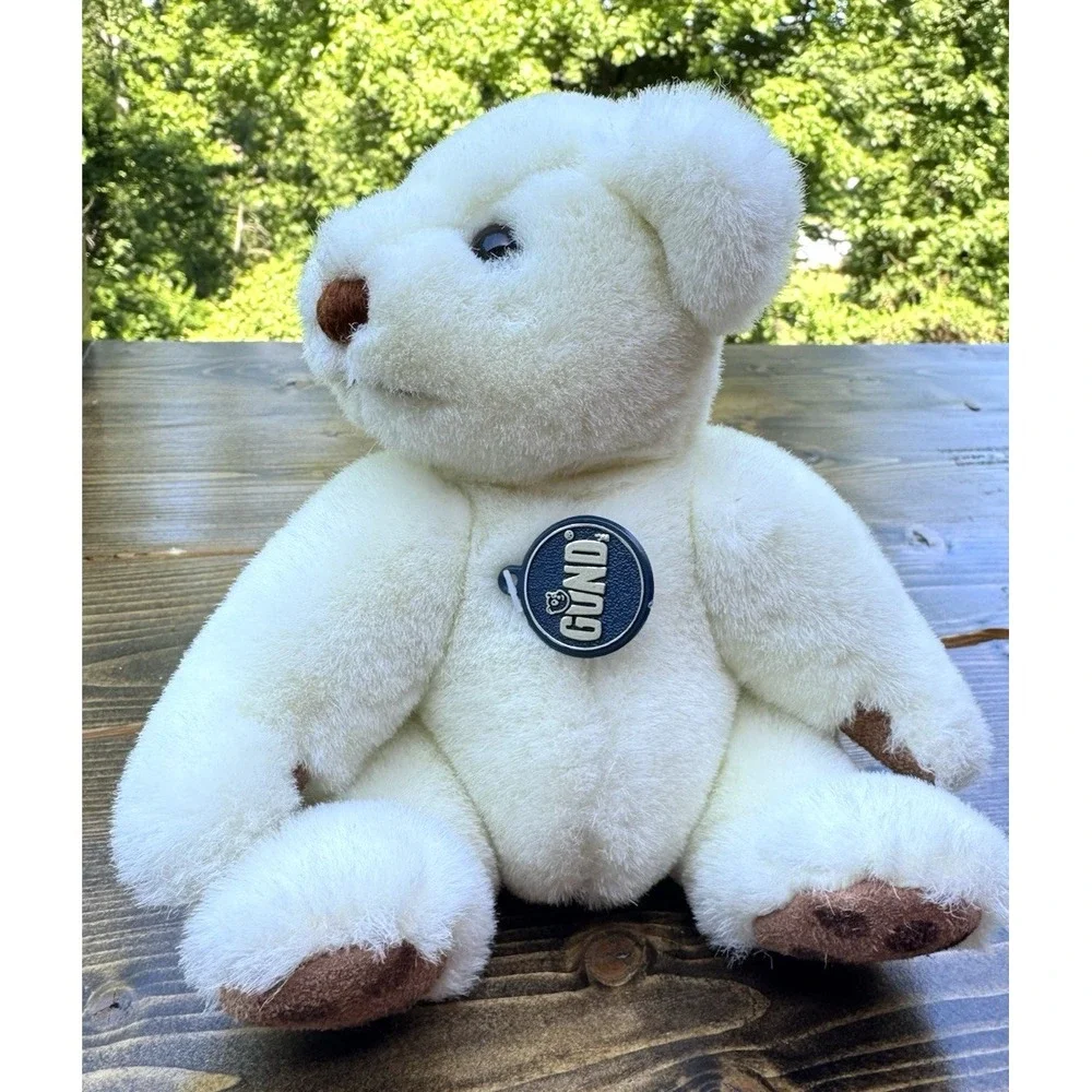 Vintage Gund Teddy Bear Plush White Stuffed Animal 1983 Korea‎ Mini 6