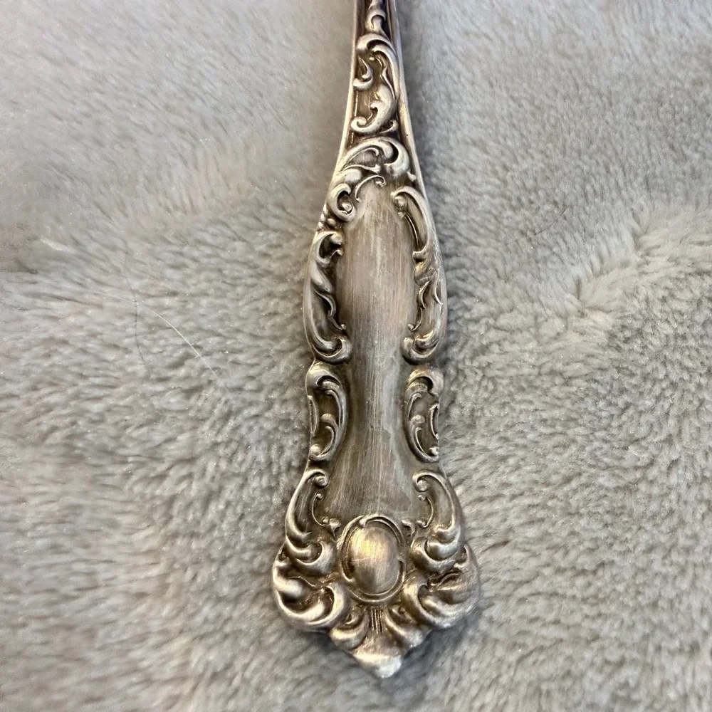 Antique WM Rogers & Son AA‎ Silverplate Bon Bon Candy Nut Serving Spoon 6