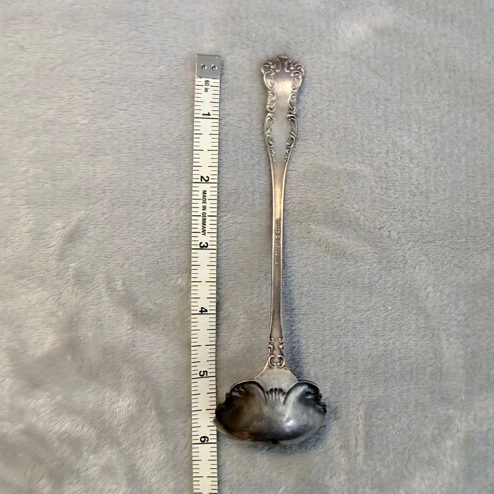 Antique WM Rogers & Son AA‎ Silverplate Bon Bon Candy Nut Serving Spoon 6