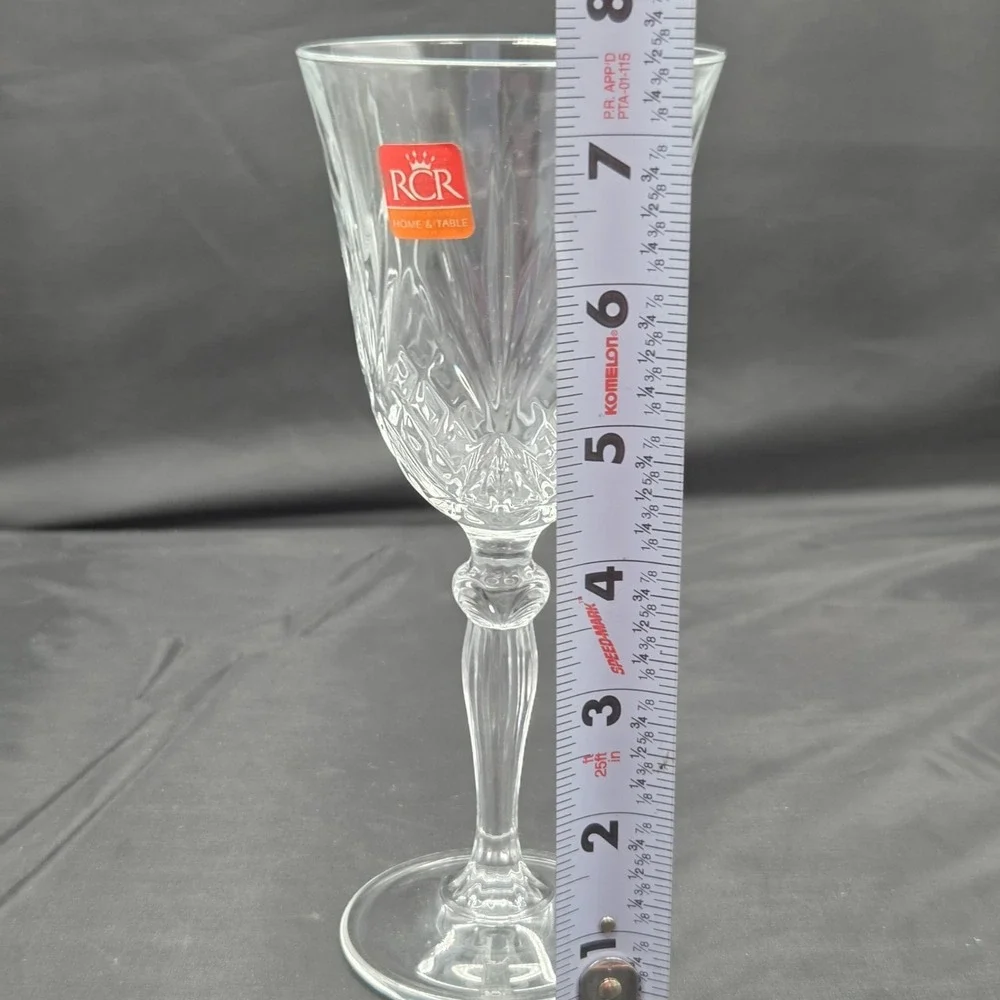 RCR Crystal Wine Glasses Goblets‎ Italy 7.5