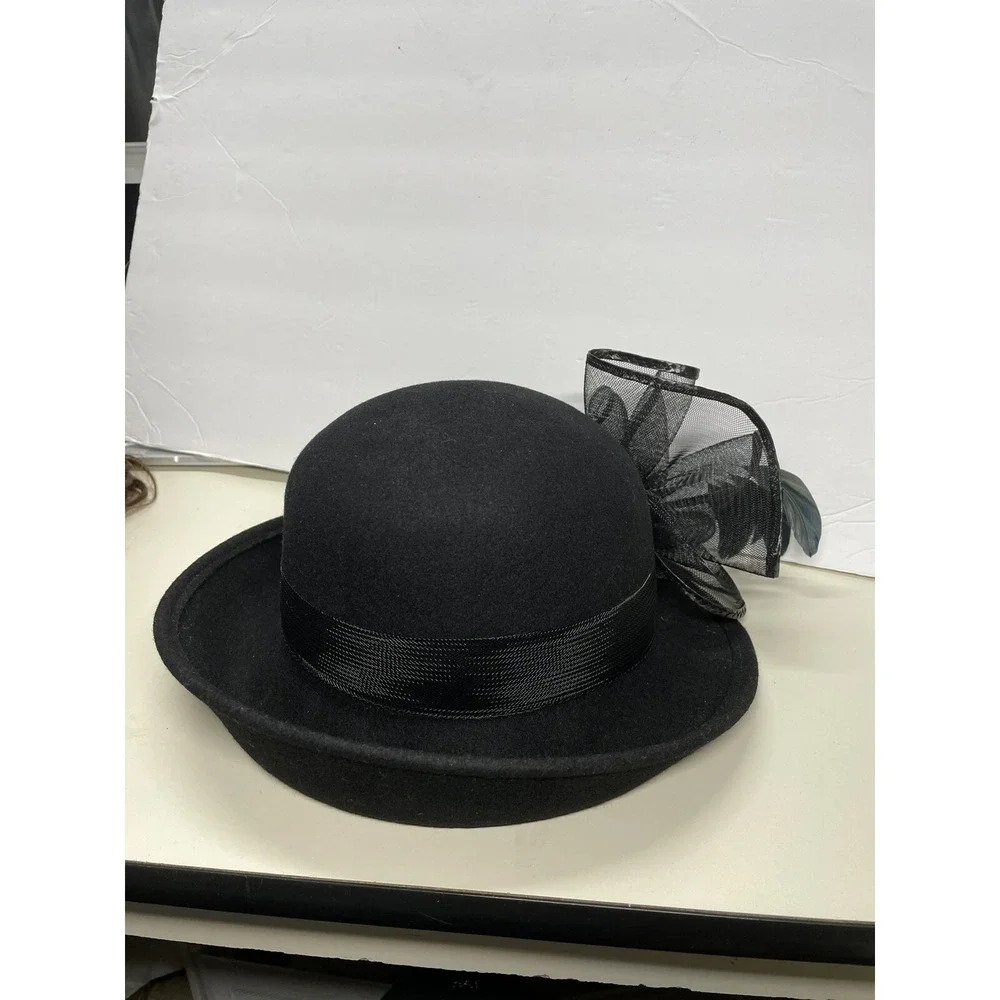 Mr John Signature Series Womens 100% Wool/Laine Brim Felt Hat Size 22,3/4