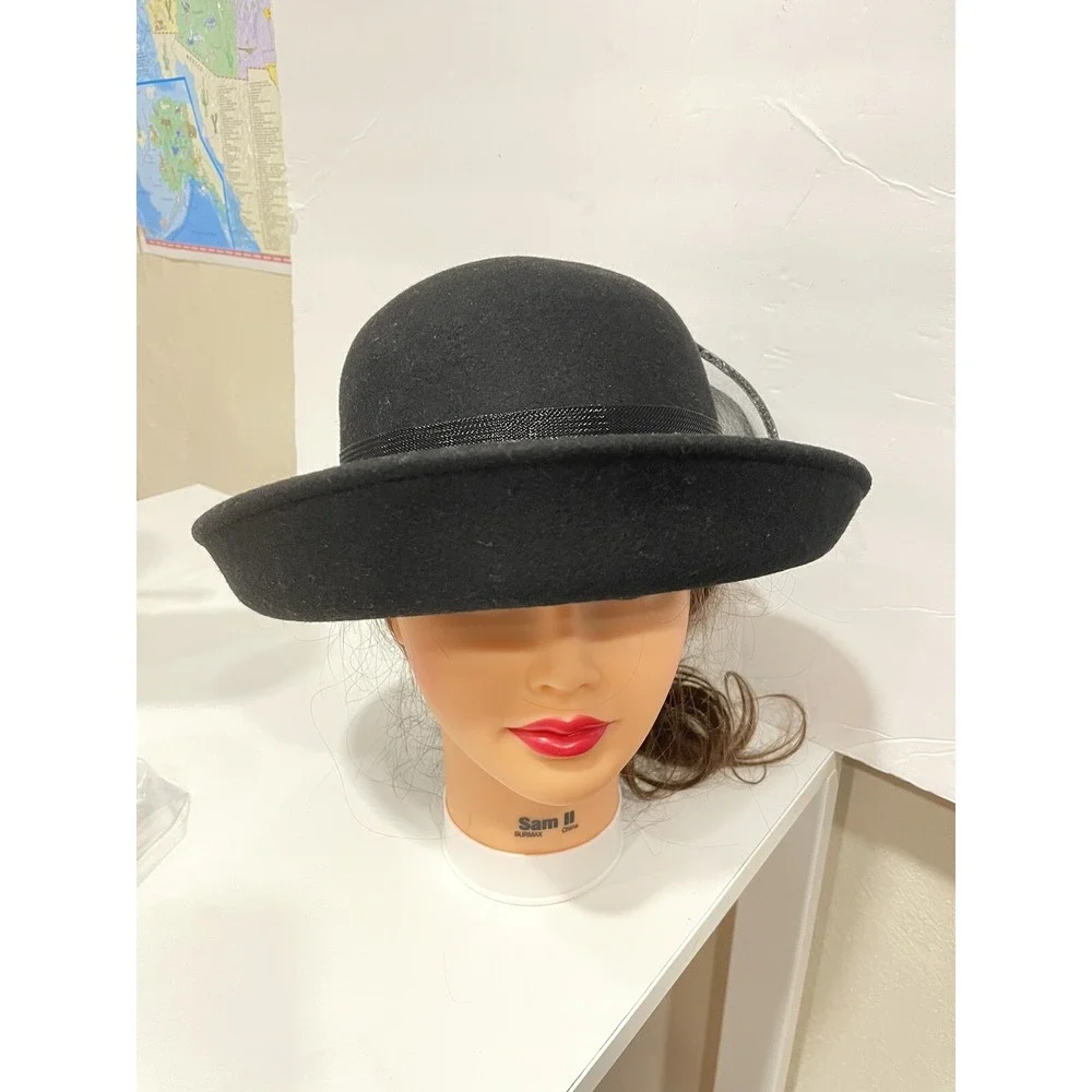 Mr John Signature Series Womens 100% Wool/Laine Brim Felt Hat Size 22,3/4