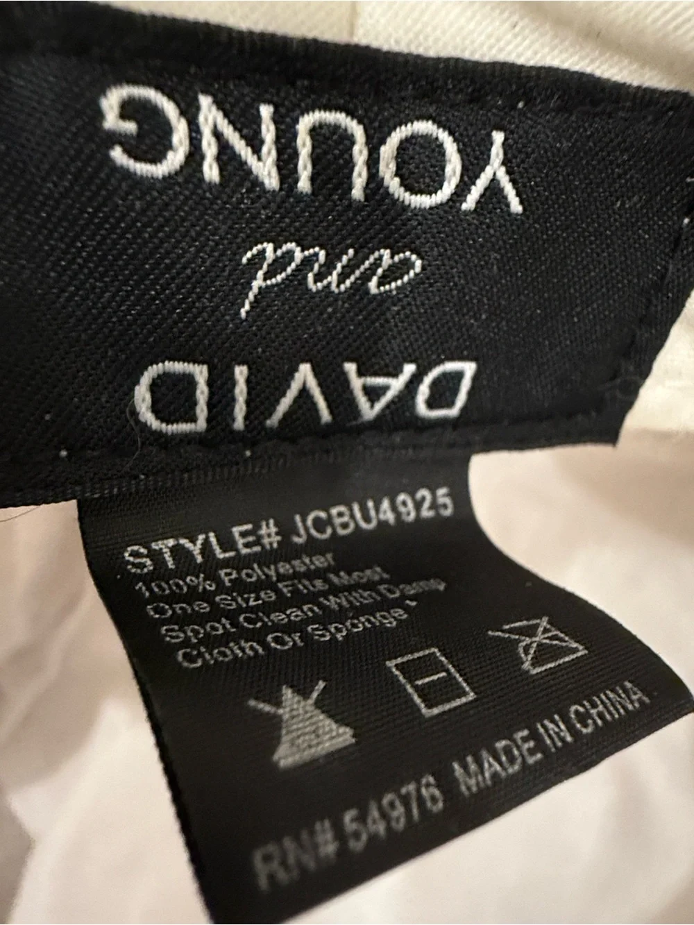 David and Young Cream Corduroy Bucket Hat Black Smileys
