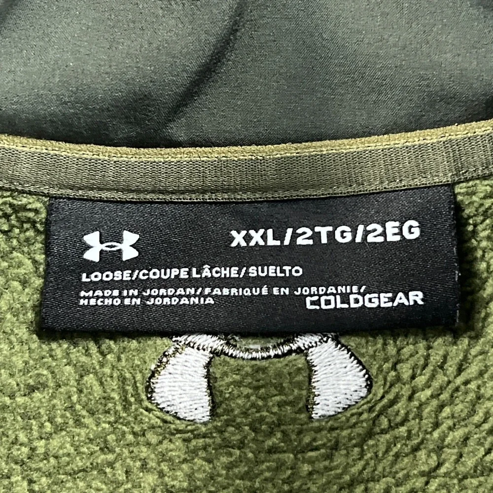 Under Armour Specialist Henley 2.0 Men's XXL Green 1/4‎ Zip Fleece Pullover Golf