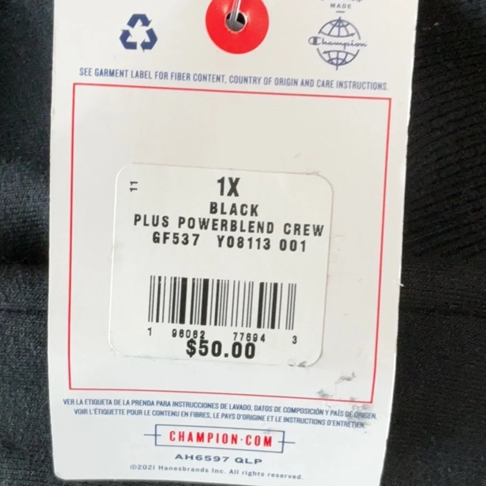 Champion Men's Black Crewneck Sweater