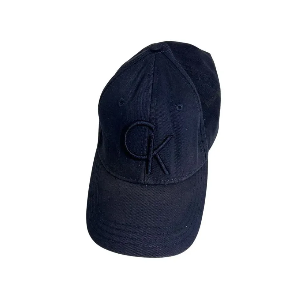 Calvin Klein Unisex Blue Baseball‎ Cap Adjustable Strap Logo Hat