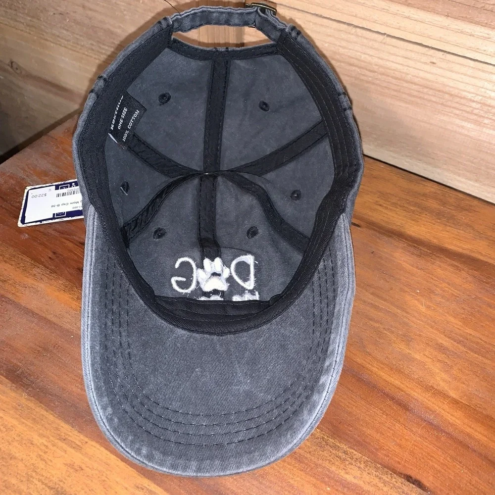 KB Ethos Dog Mom Cap HAT Woman's Black Faded NWT One Size‎ 100% Cotton