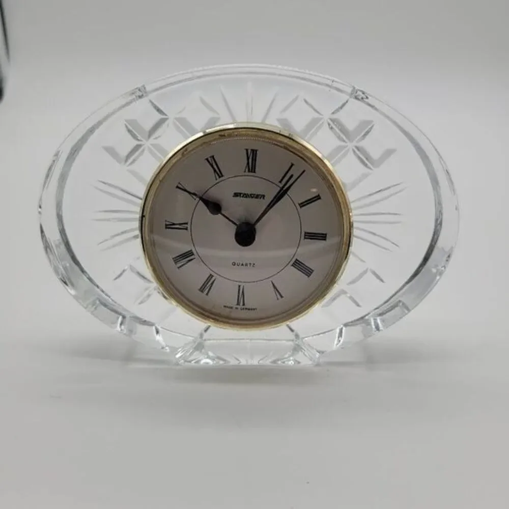 Vintage Staiger Clock Quartz with Genuine Lead‎ 24% Crystal