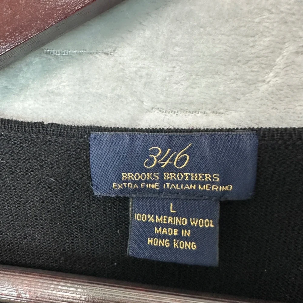 VTG Brooks Brothers 346 Men 100% Merino Wool Sweater L Preppy Academia Old Money