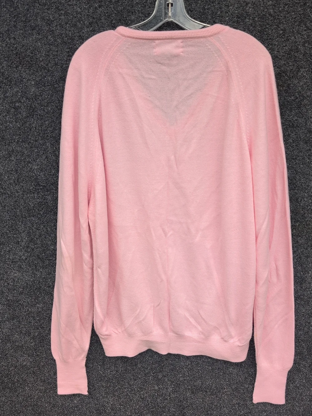 Vtg Christian Dior Sweater Mens Extra Large Pink Soft Orlin Acrylic V Neck USA