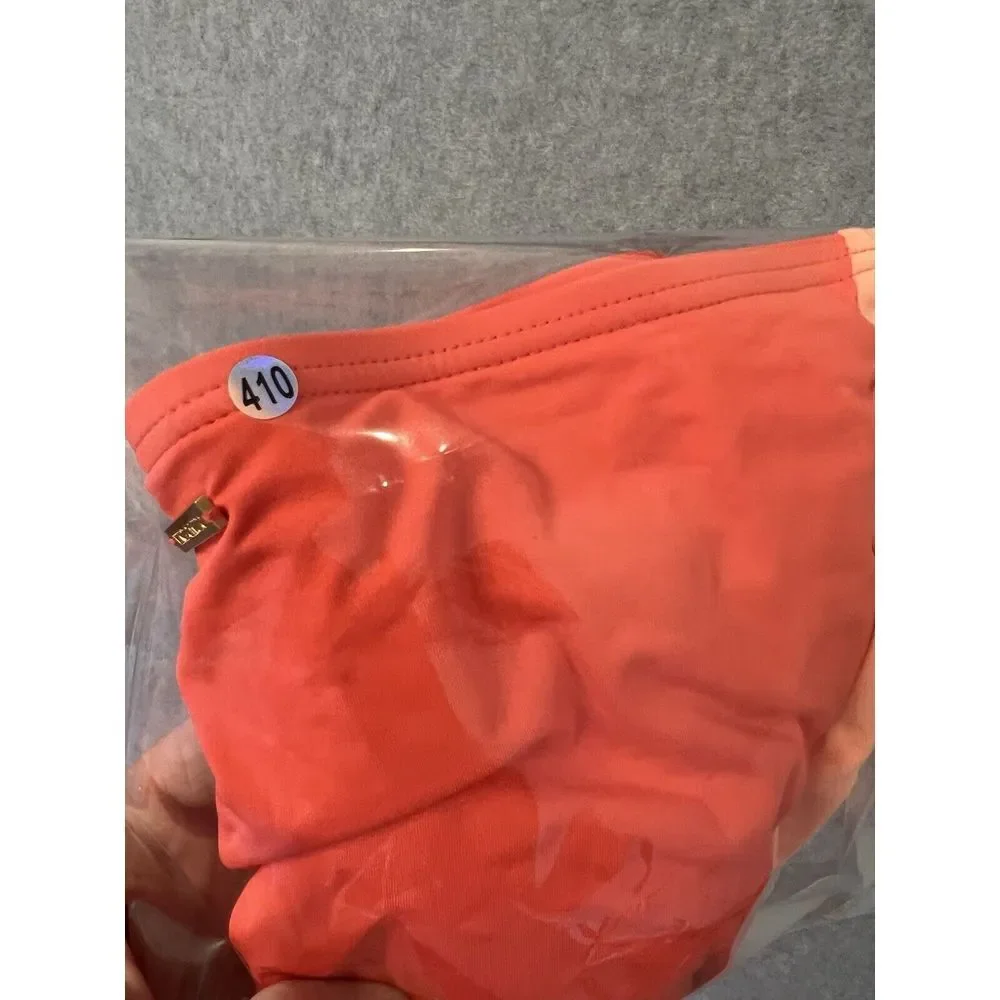 NWT Vince Camuto Swim Bikini Bottoms Medium Watermelon‎ High-Waist Orange Coral