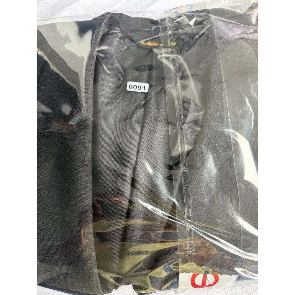 Vintage Bachrach Blazer Mens 44 Black 100% Wool Made Italy 4 Buttons Sport Coat