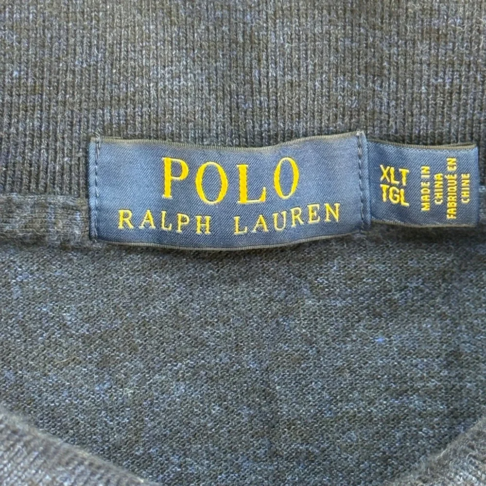 Polo Ralph Lauren Polo Shirt Mens‎ XLT Blue Heathered Short Sleeve Pony Logo