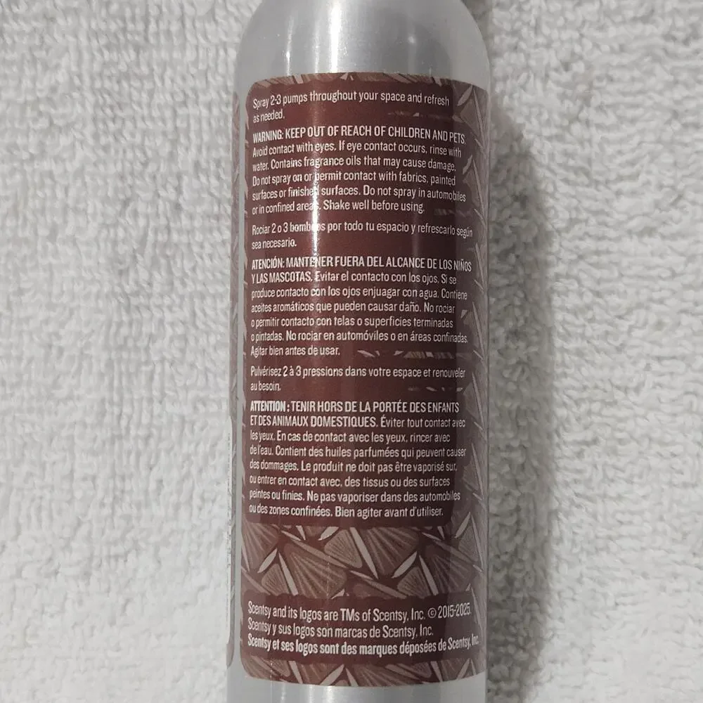 Scentsy Cinnamon Woods Room Spray 2.7 oz 80 mL New
