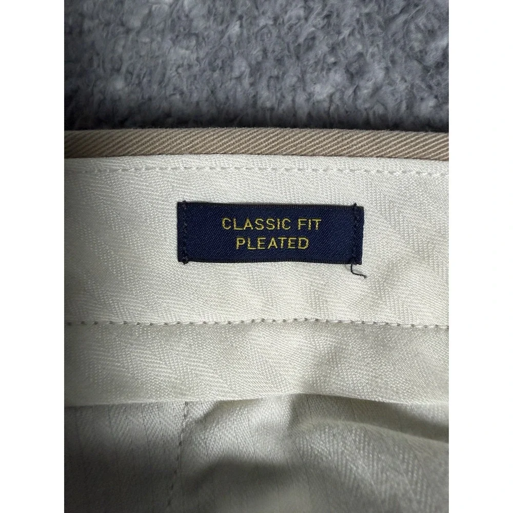 Polo Ralph Lauren Men's 38x30 Beige Khaki Pleated Chino Pants Classic Fit Casual