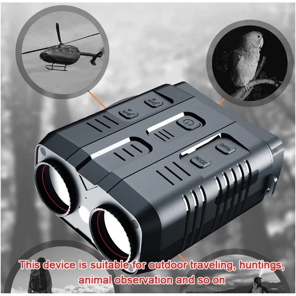 TacRight Night Vision Pro‎ 4K Binoculars 10x Zoom Infrared Digital Device Black